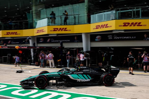 F1 - BAHRAIN GRAND PRIX IN MALAYSIA 2026 63 RUSSELL George (gbr), Mercedes AMG F1 Team W17, action during the 2026 Formula 1 Bahrain Grand Prix in Malaysia, 16th round of the 2026 Formula One World Championship, WM, Weltmeisterschaft from October 2 to 4, 2026 on the Sepang International Circuit, in Sepang, Malaysia - SepangMalaysia Copyright: xEricxAlonsox