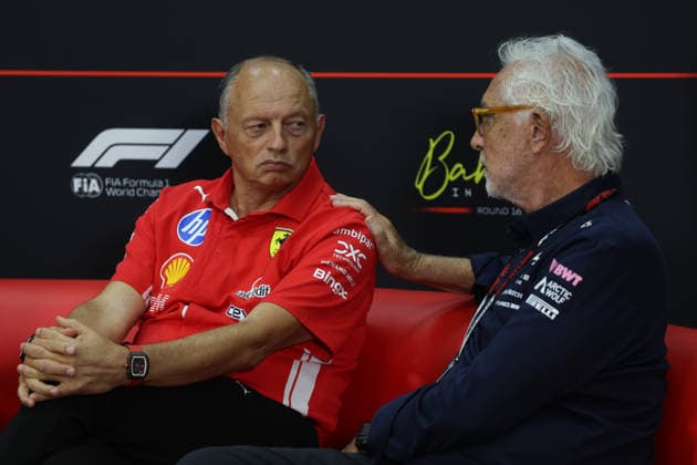 F1 Bahrain Grand Prix Practice 1 And Practice 2 Frederic Vasseur and Flavio Briatore during the press conference, PK, Pressekonferenz ahead of the Formula 1 Bahrain Grand Prix at Sepang International Circuit in Sepang, Malaysia on October 2, 2026. Sepang Malaysia Copyright: xJakubxPorzyckix originalFilename:porzycki-f1bahrai261002_npAtm