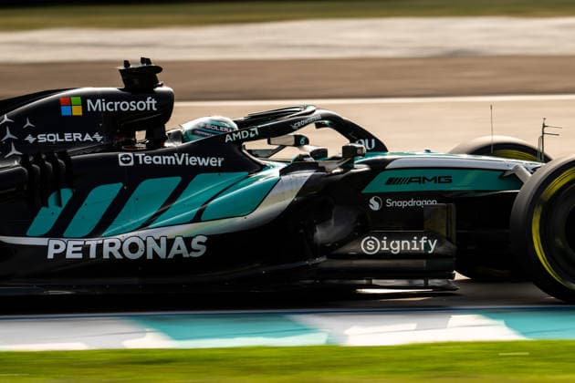 F1 - BAHRAIN GRAND PRIX IN MALAYSIA 2026 63 RUSSELL George (gbr), Mercedes AMG F1 Team W17, action during the 2026 Formula 1 Bahrain Grand Prix in Malaysia, 16th round of the 2026 Formula One World Championship, WM, Weltmeisterschaft from October 2 to 4, 2026 on the Sepang International Circuit, in Sepang, Malaysia - SepangMalaysia Copyright: xALBERTOxVIMERCATIx