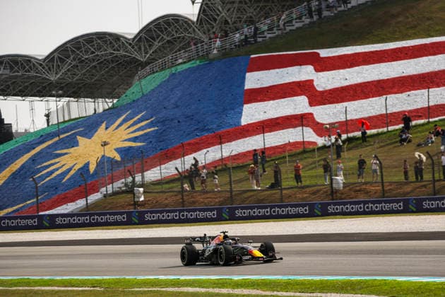 F1 - BAHRAIN GRAND PRIX IN MALAYSIA 2026 03 VERSTAPPEN Max (nld), Red Bull Racing Ford RB22, action during the 2026 Formula 1 Bahrain Grand Prix in Malaysia, 16th round of the 2026 Formula One World Championship, WM, Weltmeisterschaft from October 2 to 4, 2026 on the Sepang International Circuit, in Sepang, Malaysia - SepangMalaysia  Copyright: xXavixBonillax