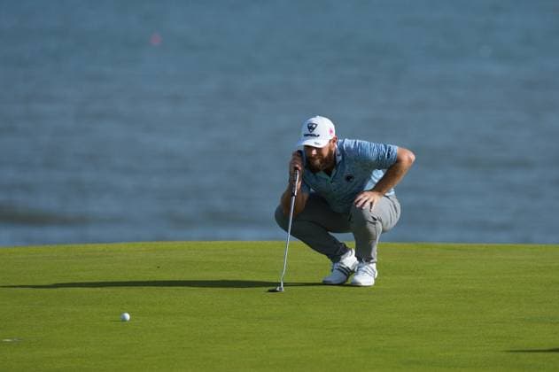 Tyrrell Hatton on the 4th green Alfred Dunhill Links Championship, Round 2, Kingsbarns, Tayside, UK, Scotland - 02 Oct 2026 United Kingdom  Copyright: xStuartxWallace Shutterstockx 17181491bv
