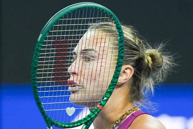 (261002) -- BEIJING, Oct. 2, 2026 -- Aryna Sabalenka of Belarus reacts during the women s singles second round match against Renata Zarazua of Mexico at 2026 China Open tennis tournament in Beijing, China, Oct. 2, 2026. ) (SP)CHINA-BEIJING-TENNIS-CHINA OPEN-WOMEN S SINGLES(CN) JuxHuanzong 