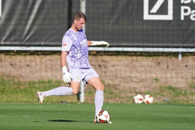 Goalkeeper Marko Rajkovacic, Eintracht Braunschweig, February 3, 2026, Bundesliga, Season 26–27, Eintracht Frankfurt vs. Eintracht Braunschweig, Deutsche Bank Park, Training Field, Friendly Match
