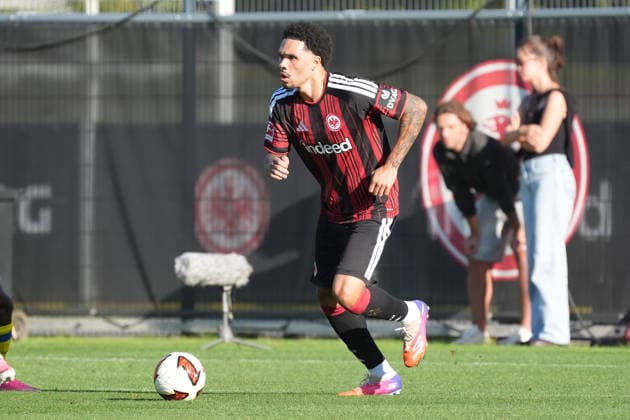 Nnamdi Collins Eintracht Frankfurt October 2, 2026 Bundesliga, Season 26–27 Eintracht Frankfurt vs. Eintracht Braunschweig, Deutsche Bank Park, Training Field, Friendly Match