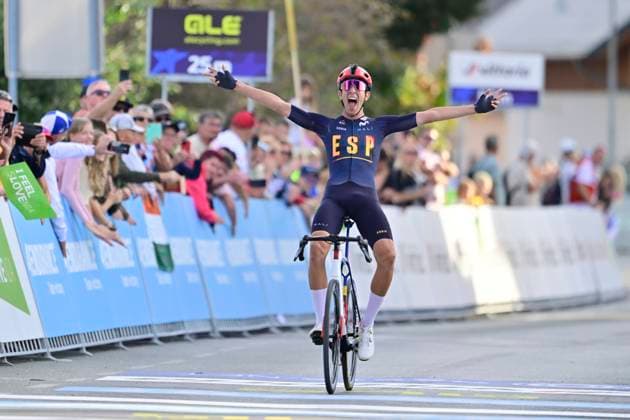 UEC 2026 Road European Championships Ljubljana 02 10 2026 LJUBLJANA, SLOVENIA - OCTOBER 02 : Alvarez Hector (ESP) wins during the Men U23 cycling road race at the 2026 UEC Road European Championships. An UCI Continental Championships cycling race of 141,9 km with start in Ljubljana and finish in Sencur on October 2, 2026 in Ljubljana, Slovenia, 02 10 2026 Ljubljana Slovenia  Copyright: xJanxDexMeuleneirx