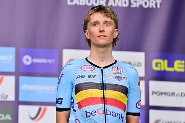 UEC 2026 Road European Championships Ljubljana 02 10 2026 LJUBLJANA, SLOVENIA - OCTOBER 02 : bronze medal Driesen Niels (BEL) pictured during the podium ceremony of the Men U23 cycling road race at the 2026 UEC Road European Championships. An UCI Continental Championships cycling race of 141,9 km with start in Ljubljana and finish in Sencur on October 2, 2026 in Ljubljana, Slovenia, 02 10 2026 Ljubljana Slovenia  Copyright: xJanxDexMeuleneirx