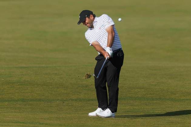 RECORD DATE NOT STATED 2nd October 2026; Kingsbarns Golf Links, St Andrews, Scotland; DP World Tour Golf, Alfred Dunhill Links Championship, Day 2; Francesco Molinari of Italy plays a shot from the fairway on the fourth hole DavidxYoung