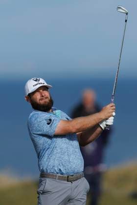 RECORD DATE NOT STATED 2nd October 2026; Kingsbarns Golf Links, St Andrews, Scotland; DP World Tour Golf, Alfred Dunhill Links Championship, Day 2; Tyrrell Hatton of England plays a shot from the fairway on the fifth hole DavidxYoung