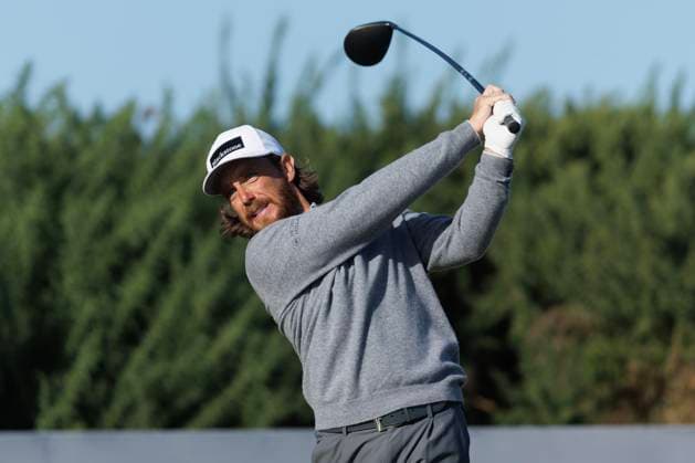 RECORD DATE NOT STATED 2nd October 2026; Kingsbarns Golf Links, St Andrews, Scotland; DP World Tour Golf, Alfred Dunhill Links Championship, Day 2; Tommy Fleetwood of England plays a shot from the tee on the fifth hole DavidxYoung