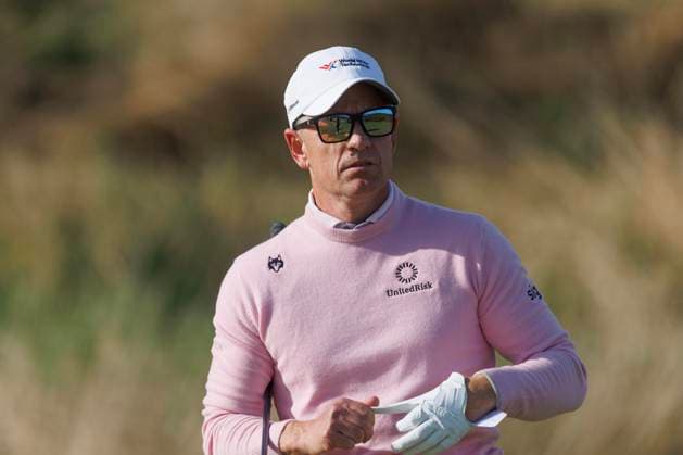RECORD DATE NOT STATED 2nd October 2026; Kingsbarns Golf Links, St Andrews, Scotland; DP World Tour Golf, Alfred Dunhill Links Championship, Day 2; Luke Donald of England walks down the fifth hole DavidxYoung