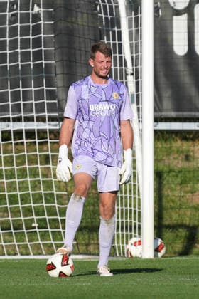 Goalkeeper Marko Rajkovacic, Eintracht Braunschweig, February 3, 2026, Bundesliga, Season 26–27, Eintracht Frankfurt vs. Eintracht Braunschweig, Deutsche Bank Park, Training Field, Friendly Match