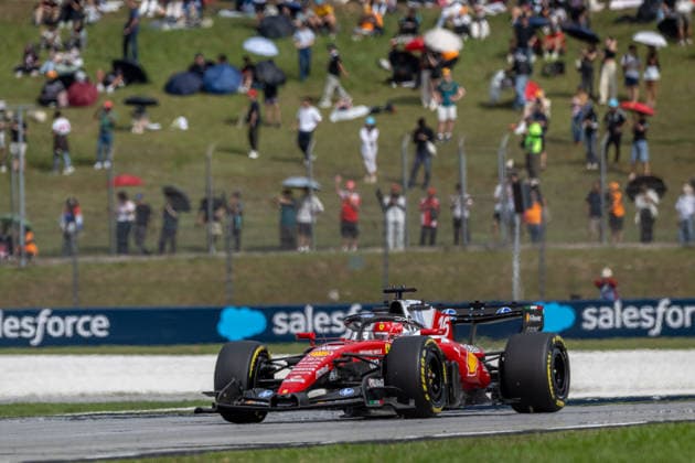 SEPANG, MALAYSIA: Charles Leclerc, racing for the Ferrari team during the 2026 Formula 1 Bahrain Grand Prix at the Sepang International Circuit in Sepang, Malaysia