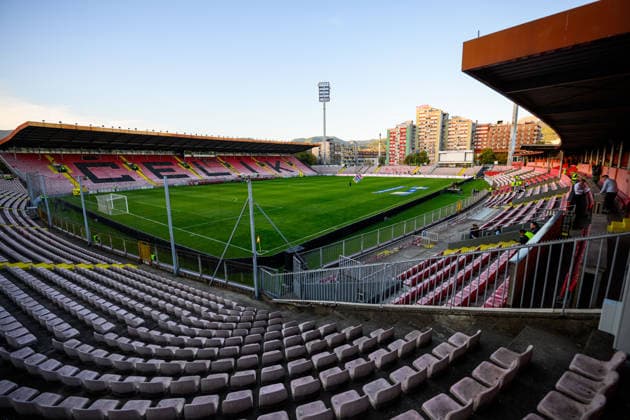 261002 General view of Bilino Polje Stadium ahead of the Nations League soccer match between Bosnia and Herzegovina and Sweden on October 2, 2026 in Zenica. Photo by Ludvig Thunman, BILDBYRAN, code LT LT0823. soccer, football, fotball, Nations League, UEFA Nations League, Bosnia and Herzegovina, Sweden, Sweden A, bbeng, soccer, football, fotball, Nations League, UEFA Nations League, Bosnia and Herzegovina Sweden Sweden Sweden A BBENG Copyright: LUDVIGxTHUNMAN BB261002LT009