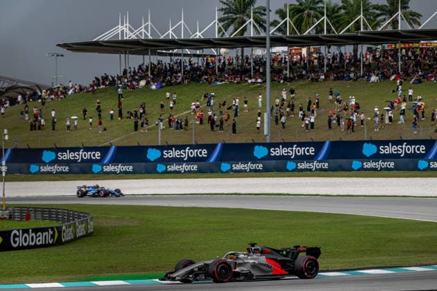 SEPANG, MALAYSIA: Nico Hulkenberg, racing for the Audi Revolut F1 Team team during the 2026 Formula 1 Bahrain Grand Prix at the Sepang International Circuit in Sepang, Malaysia