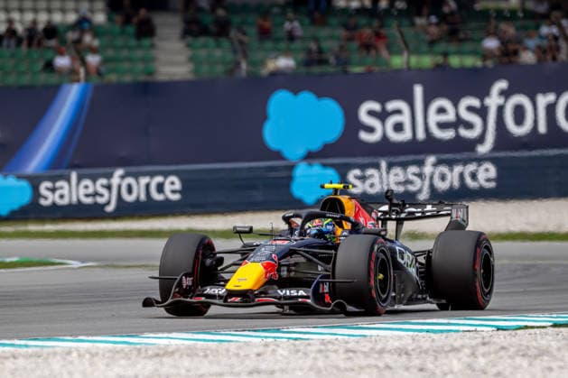 SEPANG, MALAYSIA: Isack Hadjar, racing for the Red Bull Racing team during the 2026 Formula 1 Bahrain Grand Prix at the Sepang International Circuit in Sepang, Malaysia