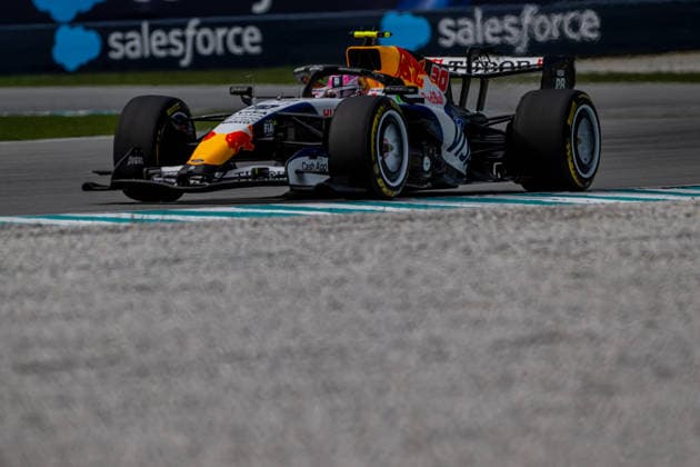 SEPANG, MALAYSIA: Liam Lawson, racing for the Racing Bulls team during the 2026 Formula 1 Bahrain Grand Prix at the Sepang International Circuit in Sepang, Malaysia