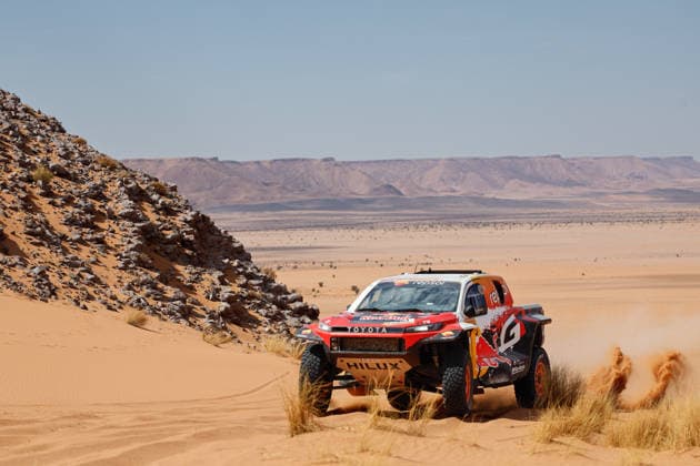 W2RC - RALLYE DU MAROC 2026 203 QUINTERO Seth (usa), SHORT Andrew (usa), Toyota Hilux GR, Toyota Gazoo Racing W2RC, FIA W2RC, ULT T1+, action, during the Stage 4 of the Rallye du Maroc 2026, 4th round of the 2026 WR2C Championship from October 2, 2026 around Zagora, Morocco - AgadirMorocco Copyright: xFREDERICxLExFLOCxHx