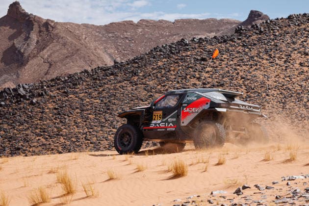 W2RC - RALLYE DU MAROC 2026 219 LOEB SÃ bastien (fra), BOULANGER Edouard (fra), Dacia Sandrider, The Dacia Sandriders, FIA W2RC, ULT T1+, action, during the Stage 4 of the Rallye du Maroc 2026, 4th round of the 2026 WR2C Championship from October 2, 2026 around Zagora, Morocco - AgadirMorocco  Copyright: xFREDERICxLExFLOCxHx