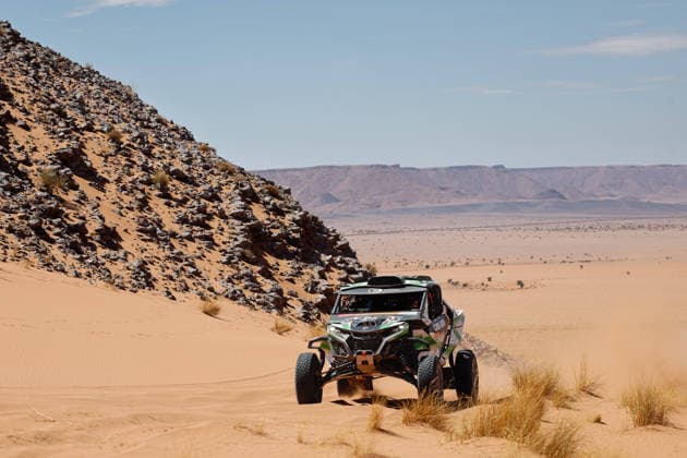 W2RC - RALLYE DU MAROC 2026 401 GONZALEZ FERIOLI Jeremias (arg), RINALDI Gonzalo (arg), BRP Can-Am Maverick R, Can-Am Factory Team, SSV SSV1, action, during the Stage 4 of the Rallye du Maroc 2026, 4th round of the 2026 WR2C Championship from October 2, 2026 around Zagora, Morocco - AgadirMorocco Copyright: xFREDERICxLExFLOCxHx