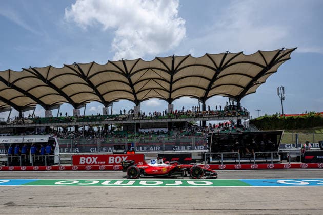 SEPANG, MALAYSIA: Charles Leclerc, racing for the Ferrari team during the 2026 Formula 1 Bahrain Grand Prix at the Sepang International Circuit in Sepang, Malaysia