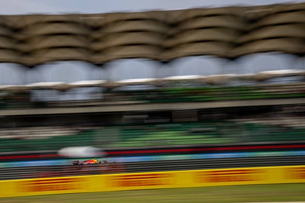 SEPANG, MALAYSIA: Isack Hadjar, racing for the Red Bull Racing team during the 2026 Formula 1 Bahrain Grand Prix at the Sepang International Circuit in Sepang, Malaysia