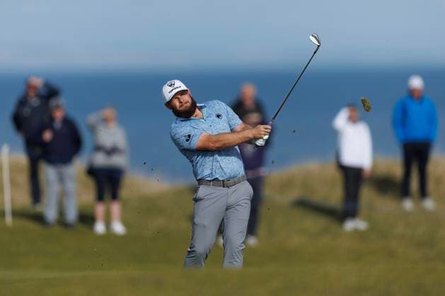RECORD DATE NOT STATED 2nd October 2026; Kingsbarns Golf Links, St Andrews, Scotland; DP World Tour Golf, Alfred Dunhill Links Championship, Day 2; Tyrrell Hatton of England plays a shot from the fairway on the fifth hole DavidxYoung