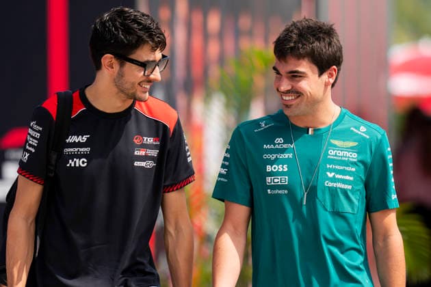 FORMULA 1 BAHRAIN GRAND PRIX IN MALAYSIA 2026 Esteban Ocon (FRA) 31 Haas F1 Team and Lance Stroll (CAN) 18 Aston Martin arriving for practice during the Formula 1 Gulf Air Bahrain Grand Prix in Malaysia 2026, Round 16 of the 2026 Formula 1 World Championship, WM, Weltmeisterschaft from 2nd - 4th October 2026 at Sepang International Circuit, Sepang, Malaysia. Credit: Robbie Hoad Every Second Media Editorial use only. All images are copyright Every Second Media Limited. No images may be reproduced without prior permission. Copyright: xIMAGO EveryxSecondxMediax ESM-2195-0225 RobbiexHoadx xEveryxSecondxMediax