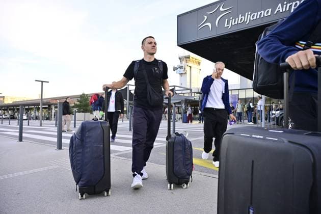 UEC 2026 Road European Championships Ljubljana - media activities 02 10 2026 LJUBLJANA, SLOVENIA - OCTOBER 02 : Evenepoel Remco (BEL) pictured at the airport arriving prior the 2026 UEC Road European Championships. An UCI Continental Championships cycling race of 88,4 km with start and finsih in Sencur on October 2, 2026 in Ljubljana, Slovenia, 02 10 2026 Ljubljana Slovenia  Copyright: xJanxDexMeuleneirx