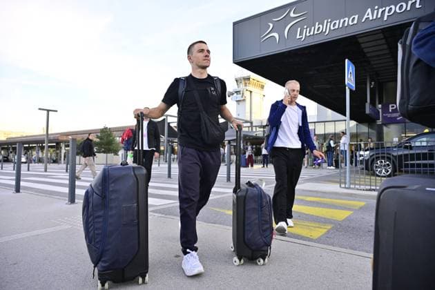 UEC 2026 Road European Championships Ljubljana - media activities 02 10 2026 LJUBLJANA, SLOVENIA - OCTOBER 02 : Evenepoel Remco (BEL) pictured at the airport arriving prior the 2026 UEC Road European Championships. An UCI Continental Championships cycling race of 88,4 km with start and finsih in Sencur on October 2, 2026 in Ljubljana, Slovenia, 02 10 2026 Ljubljana Slovenia  Copyright: xJanxDexMeuleneirx