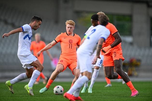 MARIBOR , 02-10-2026 , Stadion Ljudski vrt , season 2026 2027 , UEFA EURO, EM, Europameisterschaft,Fussball U-21 Qualification football , match between Slovenia U-21 and Netherlands U-21, picture shows Netherlands U21, U 21 player Kees Smit Slovenia - Netherlands u21 x207823744x Copyright:
