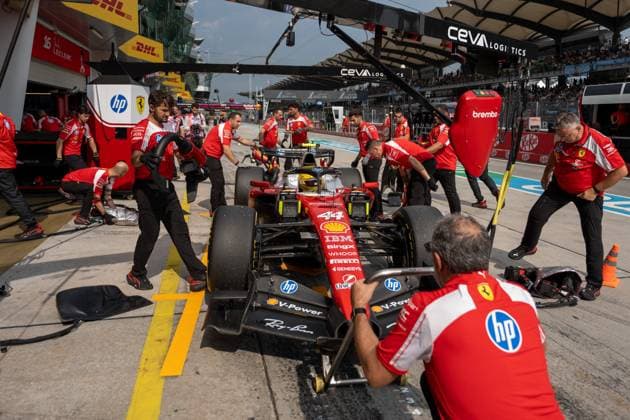 October 2, 2026, Kuala Lumpur, Malaysia: Lewis Hamilton (GBR) (Scuderia Ferrari HP) in the pit lane during free practice 2 of the Formula 1 Bahrain Grand Prix In Malaysia 2026 at the Sepang International Circuit. F1 2026: (Free Practice 2) Bahrein Grand Prix In Malaysia, Kuala Lumpur 02 Oct 2026 - ZUMAs197 20261002_aaa_s197_140 Copyright: xLucaxMartinix