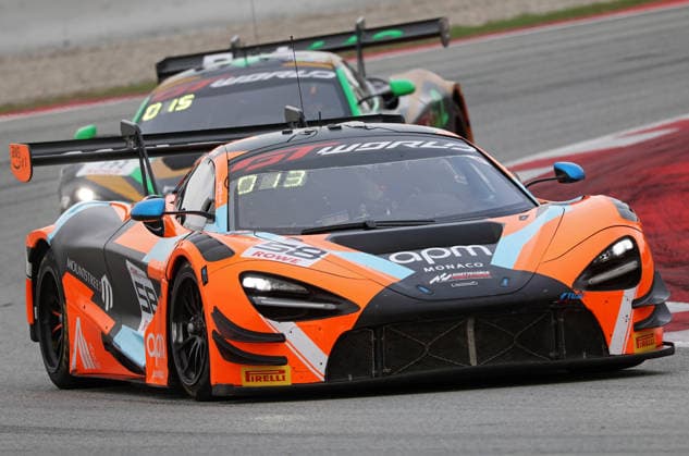 GT World Challenge Europe powered by AWS Barcelona 2026 Thomas Fleming of Garage 59 drives a McLaren 720S GT3 EVO during free practice 1 of the GT World Challenge powered by AWS 2026 at the Barcelona-Catalunya Circuit in Barcelona, Spain, on October 2, 2026. Barcelona Barcelona Spain  Copyright: xUrbanandsportx originalFilename:valls-gtworldc261102_npWMA.jpg