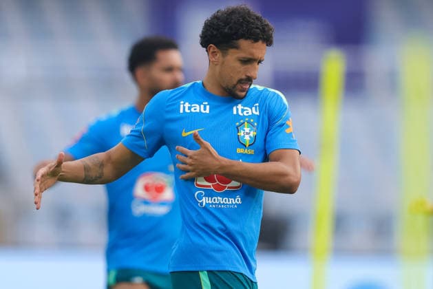 India Vs Brazil Friendly Football Friendly Match 2026 Marquinhos, captain of Brazil, during a pre-match training session ahead of the India-Brazil football friendly at the Vivekananda Yuba Bharati Krirangan (VYBK) Stadium in Kolkata, India, on October 2, 2026. KOLKATA West Bengal India  Copyright: xShubhajitxRoyxKarmakarx originalFilename:roykarmakar-indiavsb261002_np1Ov.jpg