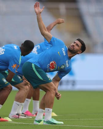 India Vs Brazil Friendly Football Friendly Match 2026 Jair of Brazil during a pre-match training session ahead of the India football friendly 2026 match between India and Brazil at the Vivekananda Yuba Bharati Krirangan (VYBK) Stadium in Kolkata, India, on October 2, 2026. KOLKATA West Bengal India  Copyright: xShubhajitxRoyxKarmakarx originalFilename:roykarmakar-indiavsb261002_npHzO.jpg