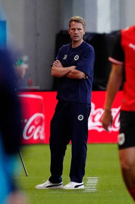 SOCCER - UEFA U21, U 21 EURO quali, AUT vs DEN VIENNA,AUSTRIA,02.OCT.26 - SOCCER - UEFA European Under-21 Championship 2027, qualifiers, OEFB Under-21 international match, Länderspiel, Nationalmannschaft Austria vs Denmark. Image shows head coach Peter Perchtold (AUT). GEPAxpictures xKevinxKada