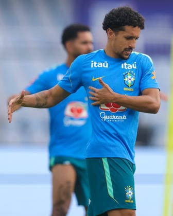 India Vs Brazil Friendly Football Friendly Match 2026 Marquinhos, captain of Brazil, during a pre-match training session ahead of the India-Brazil football friendly at the Vivekananda Yuba Bharati Krirangan (VYBK) Stadium in Kolkata, India, on October 2, 2026. KOLKATA West Bengal India  Copyright: xShubhajitxRoyxKarmakarx originalFilename:roykarmakar-indiavsb261002_nppMS.jpg