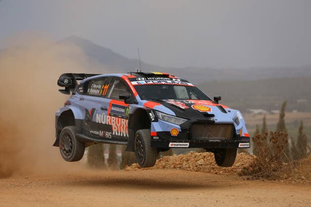 OLBIA, ITALY - OCTOBER 01: Thierry Neuville of Belgium and Hyundai World Rally Team competes in his Hyundai i20 N Rally1 during Round 13 of the 2026 FIA World Rally Championship in Sardegna on October 01, 2026 in Olbia, Italy. (Photo by Qian Jun SPP-Paddocker) Copyright: xQianxJun SPP-Paddockerx Sportspressphoto_SPR243702