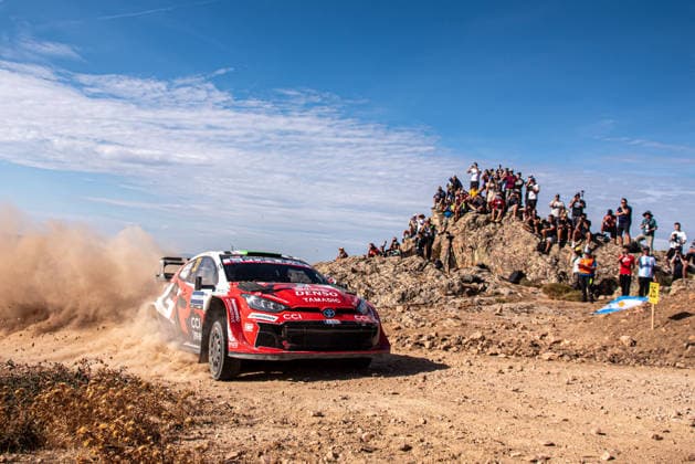IPA89225964 - Elfyn Evans (GBR) and Scott Martin (GBR) in a Toyota GR Yaris Rally1 in action during the FIA WRC, Motorsport Rallye, WM Rally Italia Sardegna in Alghero, Italy, on October 1–4, 2026. Copyright: xFedericoxManoni IPAxSportx xx IPA89225964