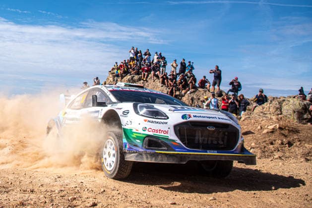 IPA89225983 - Joshua McErlean (IRL) and Eoin Treacy (IRL) in a Ford Puma Rally1 in action during the FIA WRC, Motorsport Rallye, WM Rally Italia Sardegna in Alghero, Italy, on October 1–4, 2026.  Copyright: xFedericoxManoni IPAxSportx xx IPA89225983