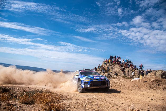 IPA89226360 - Roope Korhonen (FIN) and Anssi Viinikka (FIN) in a Toyota GR Yaris Rally2 in action during the FIA WRC, Motorsport Rallye, WM Rally Italia Sardegna in Alghero, Italy, on October 1–4, 2026. Copyright: xFedericoxManoni IPAxSportx xx IPA89226360