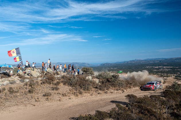 IPA89226367 - Sami Pajari (FIN) and Marko Salminen (FIN) in a Toyota GR Yaris Rally1 in action during the FIA WRC, Motorsport Rallye, WM Rally Italia Sardegna in Alghero, Italy, on October 1–4, 2026. Copyright: xFedericoxManoni IPAxSportx xx IPA89226367