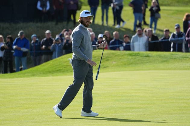 RECORD DATE NOT STATED 2nd October 2026; Kingsbarns Golf Links, Kingsbarns, Scotland; DP World Tour Golf, Alfred Dunhill Links Championship, Day 2; Tommy Fleetwood on the 15th hole AlecxBrown