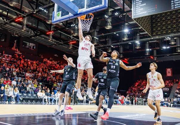 October 2, 2026 Basketball Season 2026–2027 2nd Bundesliga Pro A Matchday 2 Nuremberg Falcons Basketball Club NBC EPG Baskets Koblenz Sports Photo Zink DaMa xdaxmax Jonas Niedermanner 9, EPG Guardians Koblenz Nate Heise 33, Nuremberg Falcons BC NBC Ferenc Gille 11, EPG Guardians Koblenz