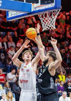 October 2, 2026 Basketball Season 2026–2027 2nd Bundesliga Pro A Matchday 2 Nuremberg Falcons Basketball Club NBC EPG Baskets Koblenz Sports Photo Zink DaMa xdaxmax Jarne Jürgens Juergens 21, Nuremberg Falcons BC NBC Alexander Möller 22, EPG Guardians Koblenz