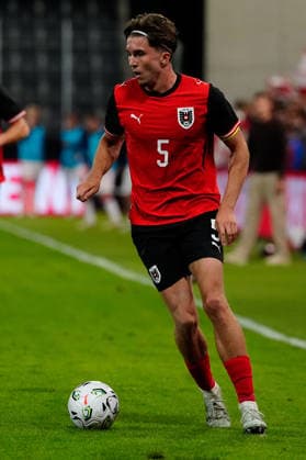 SOCCER - UEFA U21, U 21 EURO quali, AUT vs DEN VIENNA,AUSTRIA,02.OCT.26 - SOCCER - UEFA European Under-21 Championship 2027, qualifiers, OEFB Under-21 international match, Länderspiel, Nationalmannschaft Austria vs Denmark. Image shows Jannik Schuster (AUT). GEPAxpictures xKevinxKada