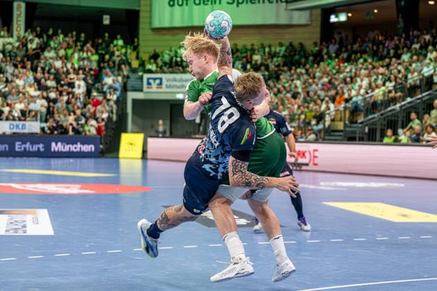 OPEL Handball Bundesliga: HSG Wetzlar vs. Rhein Neckar Löwen, October 2, 2026; Edwin Aspenbäck (Rhein Neckar Löwen), 78, Georg Löwen, HSG Wetzlar, 33 OPEL Handball Bundesliga: HSG Wetzlar vs. Rhein Neckar Löwen, Wetzlar, October 2, 2026 Copyright: xBEAUTIFULxSPORTS Roeczeyx