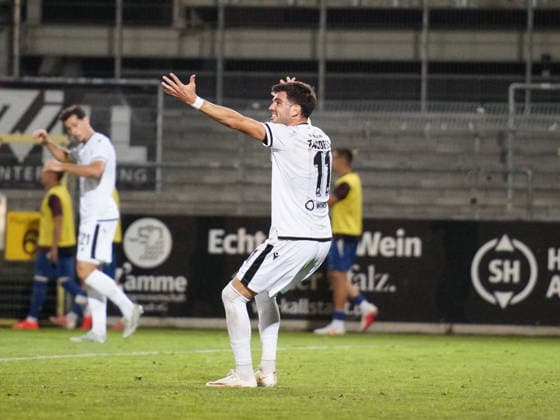 October 2, 2026, xwppx, Regionalliga Southwest Soccer, SV Sandhausen 1, FC Kaiserslautern II 0 (goal by Mert Tasdelen); SV Sandhausen was not called offside
