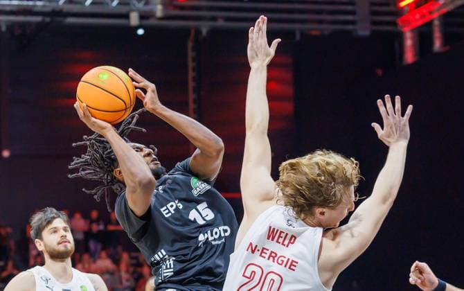 October 2, 2026 Basketball Season 2026–2027 2nd Bundesliga Pro A Matchday 2 Nuremberg Falcons Basketball Club NBC EPG Baskets Koblenz Sports Photo Zink DaMa xdaxmax Chase Johnson 15, EPG Guardians Koblenz Nicholas Nic Welp 20, Nuremberg Falcons BC NBC