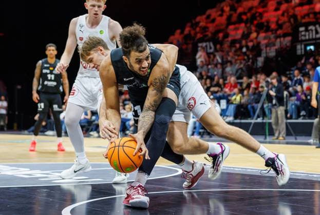 October 2, 2026 Basketball Season 2026–2027 2nd Bundesliga Pro A Matchday 2 Nuremberg Falcons Basketball Club NBC vs. EPG Baskets Koblenz Sports Photo by Zink DaMa xdaxmax Christian Feneberg 7, Nuremberg Falcons BC NBC Camaron Tongue 21, EPG Guardians Koblenz