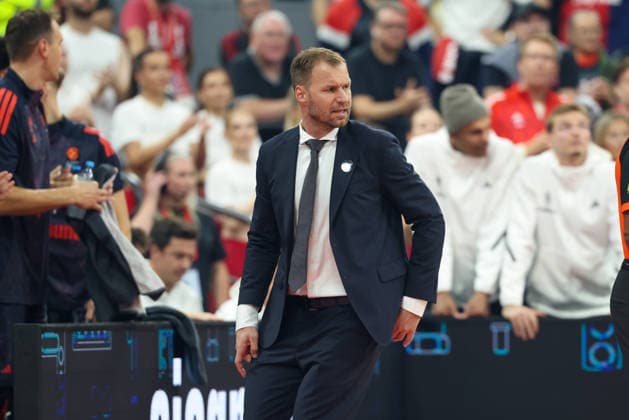 Anton Gavel, FC Bayern Basketball, Head Coach, GER, FC Bayern Basketball vs. Partizan Mozzart Bet Belgrade, Basketball, EuroLeague, Matchday 3, 2026–2027 Season, October 2, 2026, GER, FC Bayern Basketball vs. Partizan Mozzart Bet Belgrade, Basketball, EuroLeague, Matchday 3, 2026–2027 Season, October 2, 2026, Munich Copyright: xEibner-Pressefoto JennixMaulx EP_JML